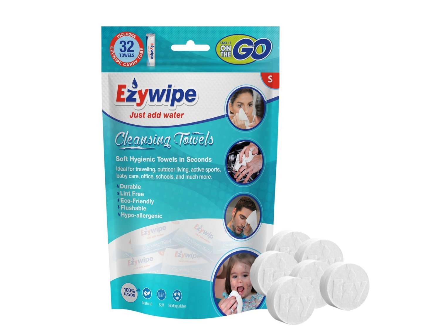 32 Wipes plus Free Carrying Tube Waterproof - buyezywipe.com