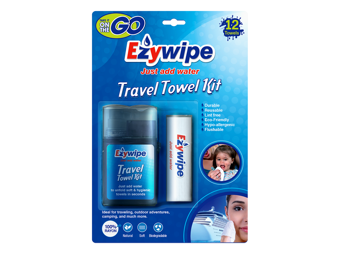 Travel Towel Kit + Tube - buyezywipe.com