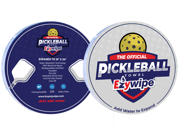 Ezywipe Official Pickleball Towel. Cooling Towel [16"x24"], Soft Breathable, Odor Free, Washable, Super Absorbent. Biodegradable - 6 Pack